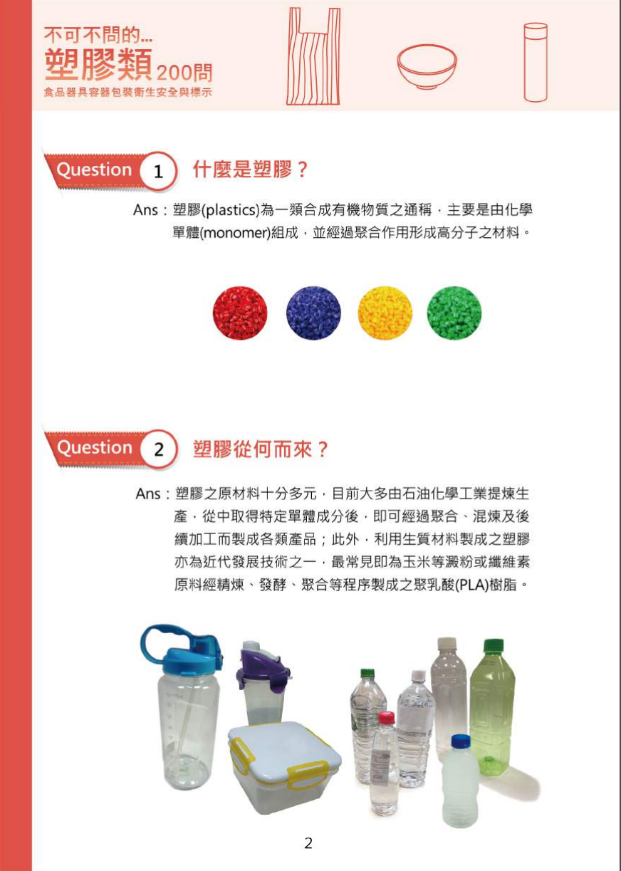 不可不問的塑膠類200問-食品器具容器包裝衛生安全與標示圖片