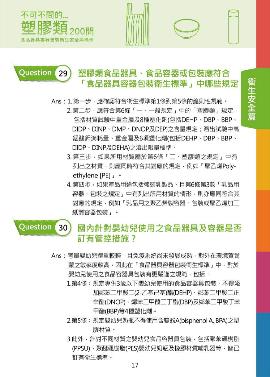 不可不問的塑膠類200問-食品器具容器包裝衛生安全與標示圖片