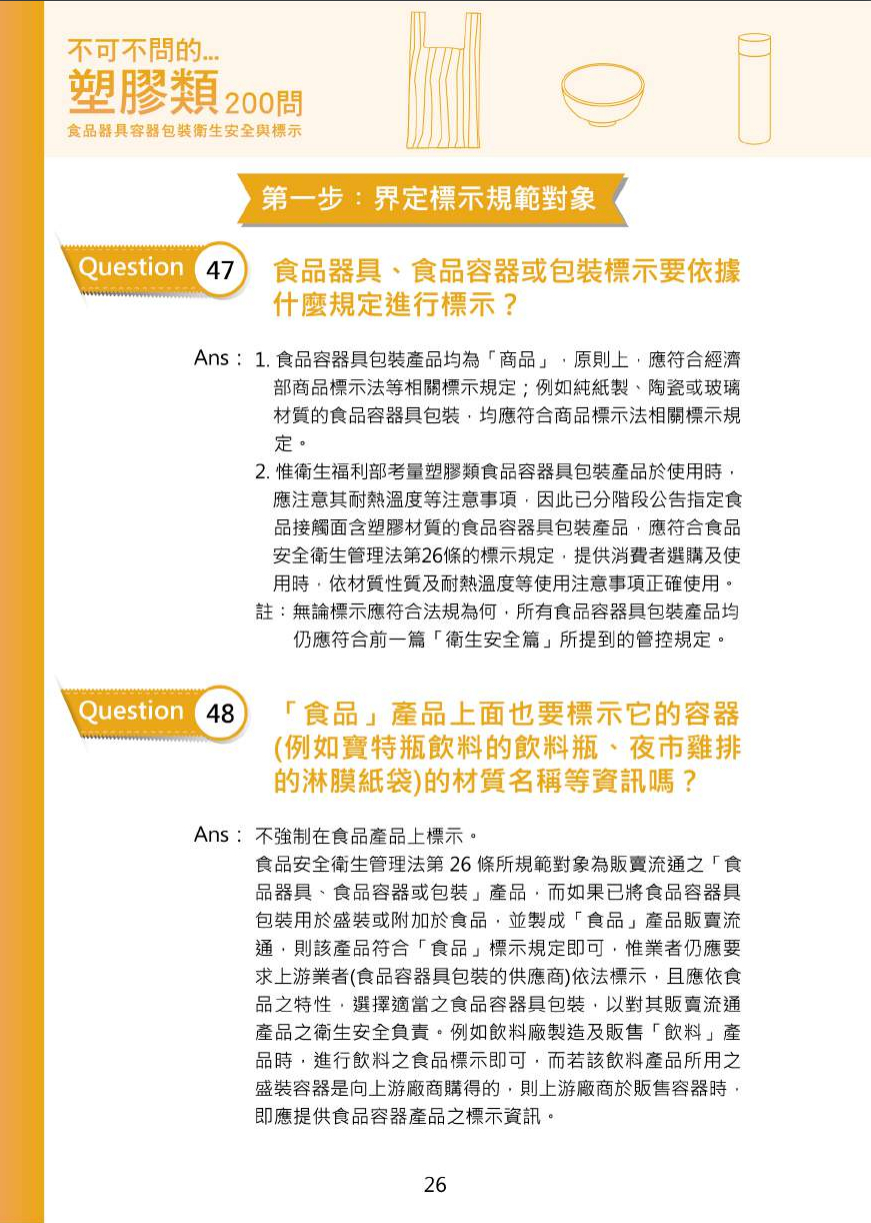 不可不問的塑膠類200問-食品器具容器包裝衛生安全與標示圖片