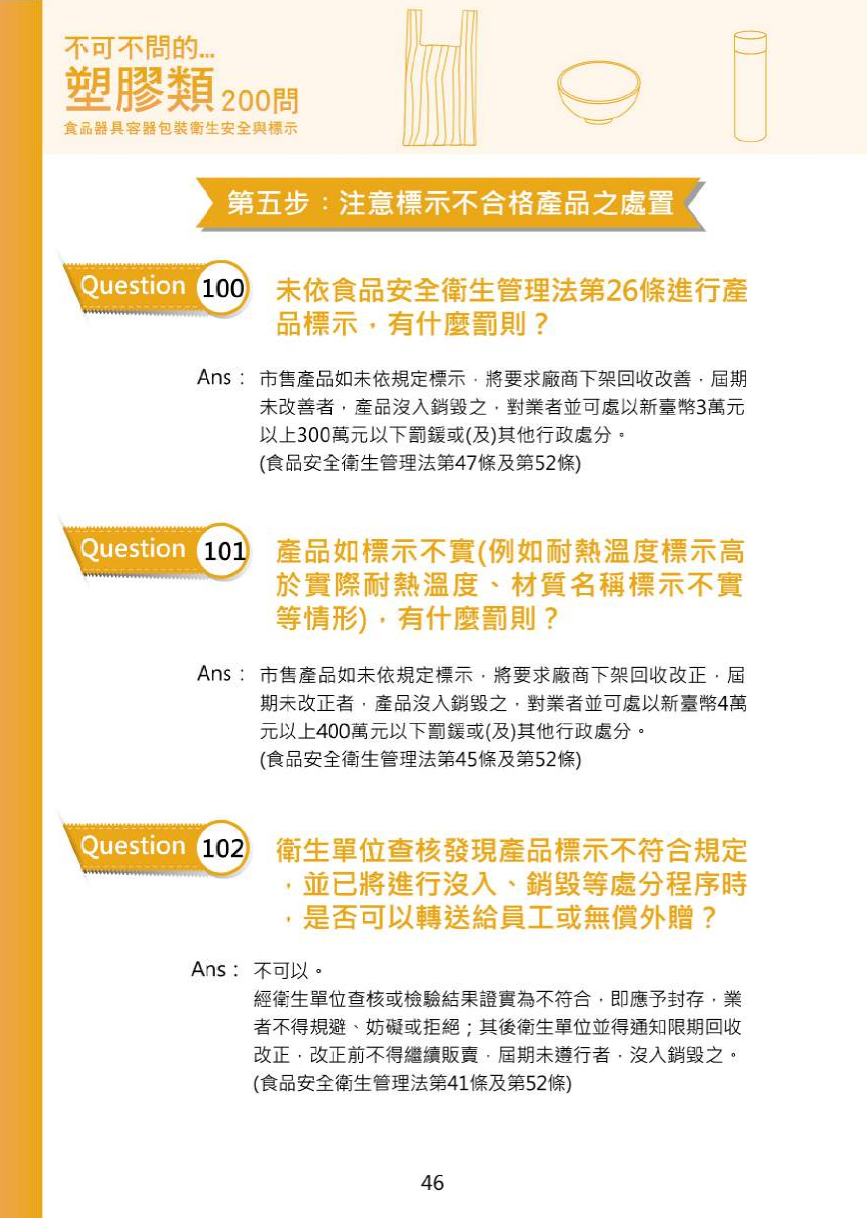 不可不問的塑膠類200問-食品器具容器包裝衛生安全與標示圖片
