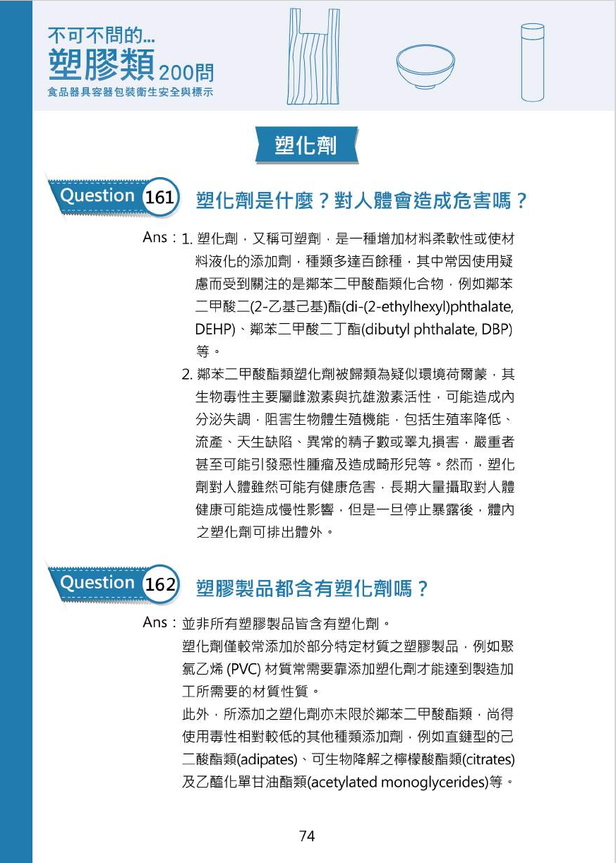不可不問的塑膠類200問-食品器具容器包裝衛生安全與標示圖片