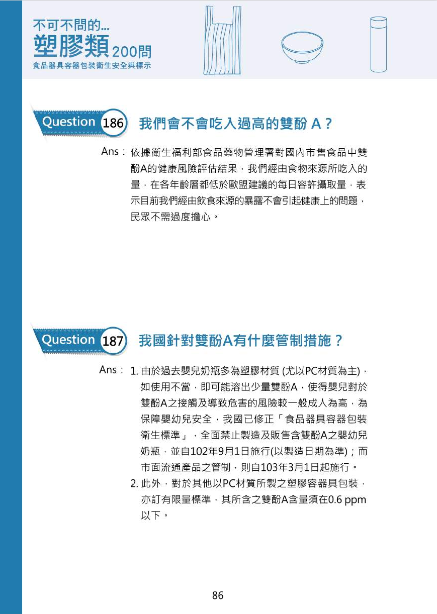 不可不問的塑膠類200問-食品器具容器包裝衛生安全與標示圖片