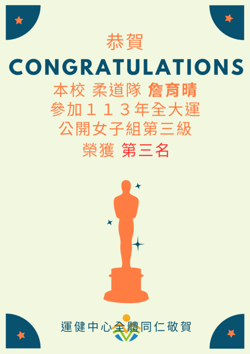 【運健中心】狂賀!!!113年全國大專校院運動會獲獎名單!!!圖片