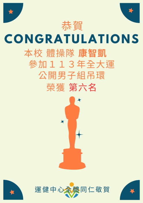 【運健中心】狂賀!!!113年全國大專校院運動會獲獎名單!!!圖片