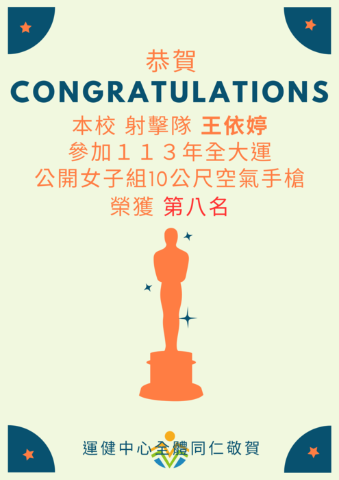【運健中心】狂賀!!!113年全國大專校院運動會獲獎名單!!!圖片