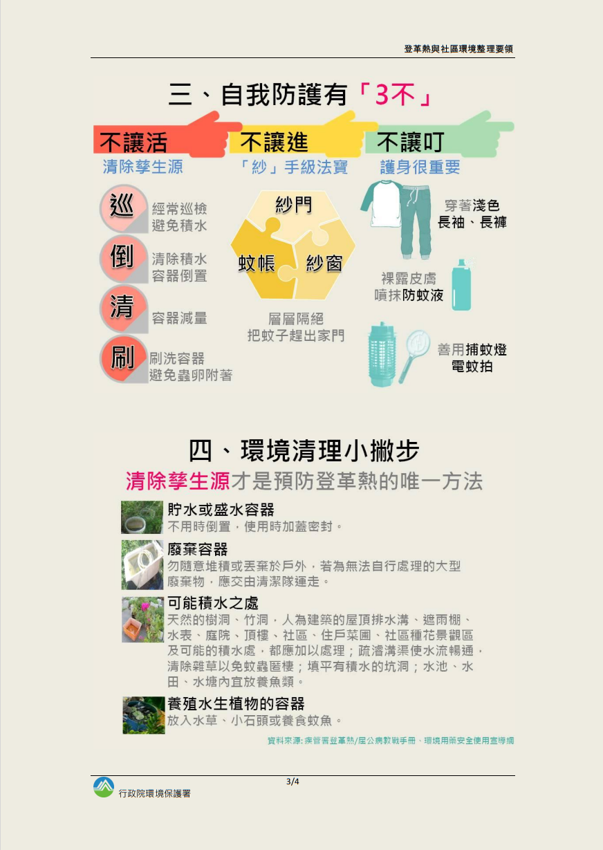 登革熱與環境整理要領圖片